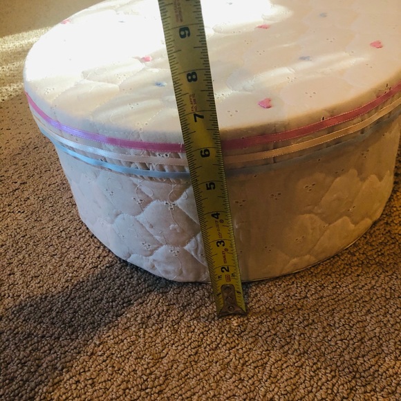 CLOSET CLEAR OUT! DONATING SOON! ❤️ Handmade quilted round storage box ❤️ - Picture 12 of 12
